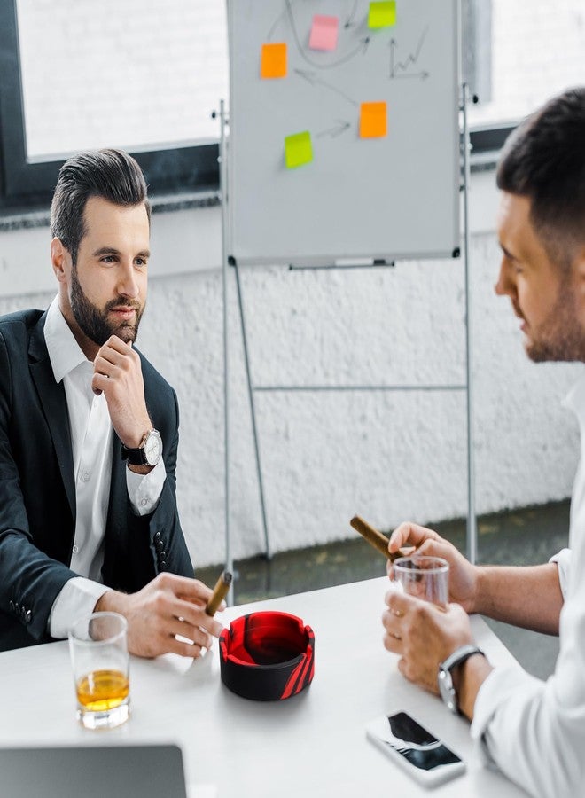 Threlaco 12 Pcs Ash Tray Silicone Ashtray Round Colorful Unbreakable Cigar Ashtrays for Home Hotel Office Outdoor Indoor Patio, 4 Colors - Image 5